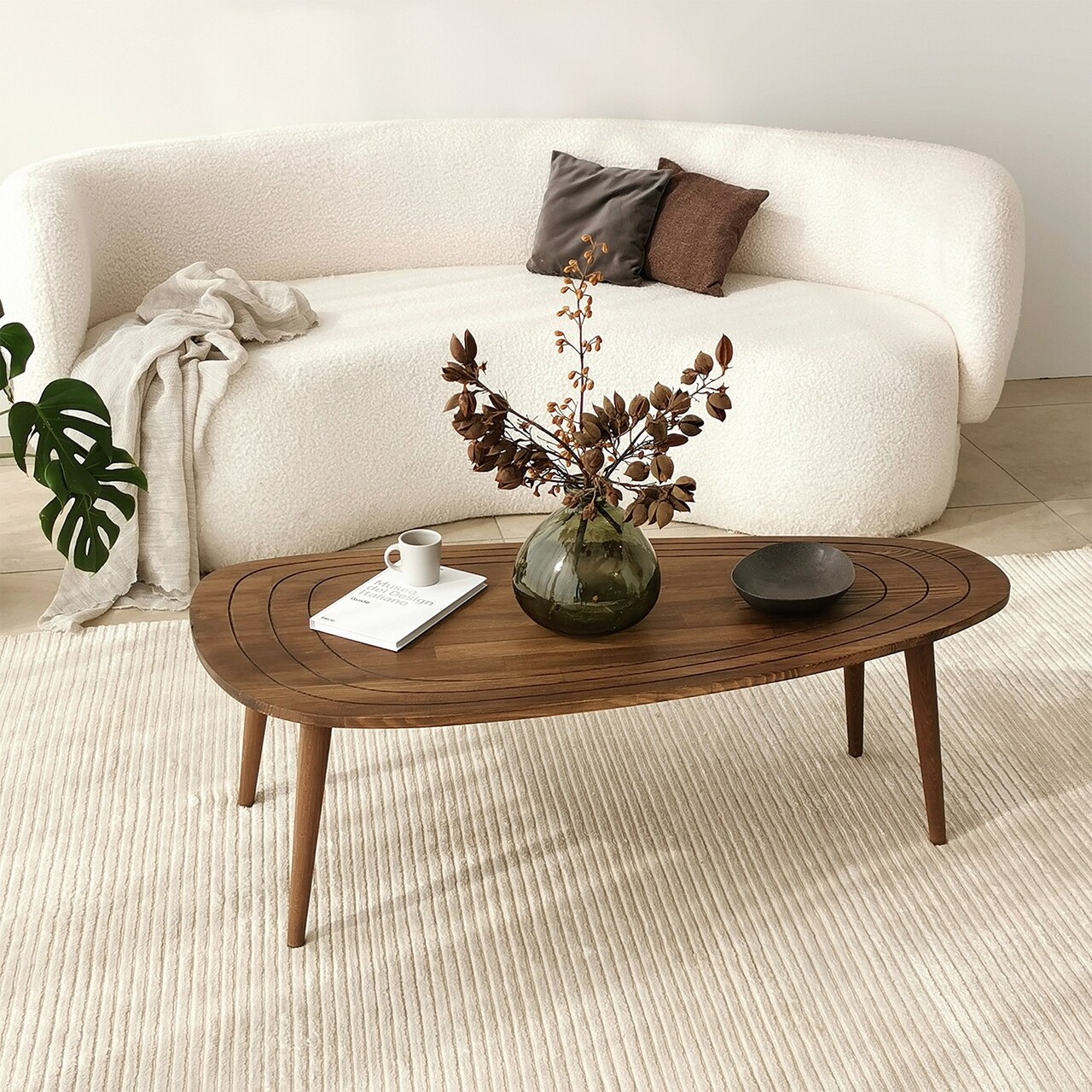 Masuta de cafea, Neostill, Sweet, 115x38x50 cm, Lemn masiv, Maro - 1 | YEO