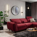 Coltar extensibil dreapta 4 locuri ELTAP, Foble, 267x196x100 cm, lemn/poliester, rosu