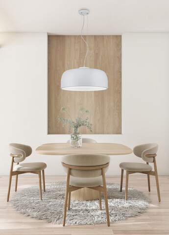 Lustra Baron, TRIO, 52x150 cm, 40W, 4x E27, metal, alb mat