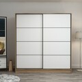 Dulap pentru haine, Minerva, Kale, 180x190x52 cm, PAL, Alb / Dore