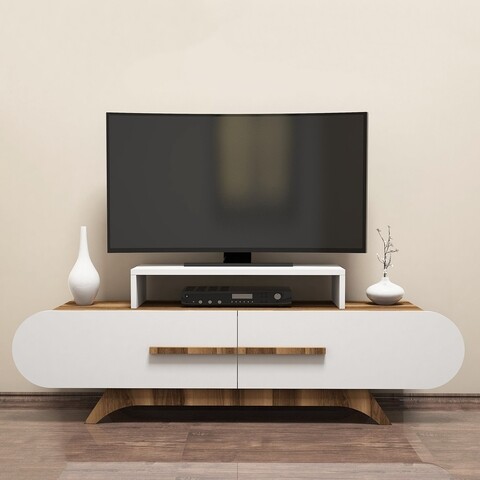 Comoda TV Rose, Hommy Craft, 145×36.8×49.8 cm, maro/alb 145x36.8x49.8