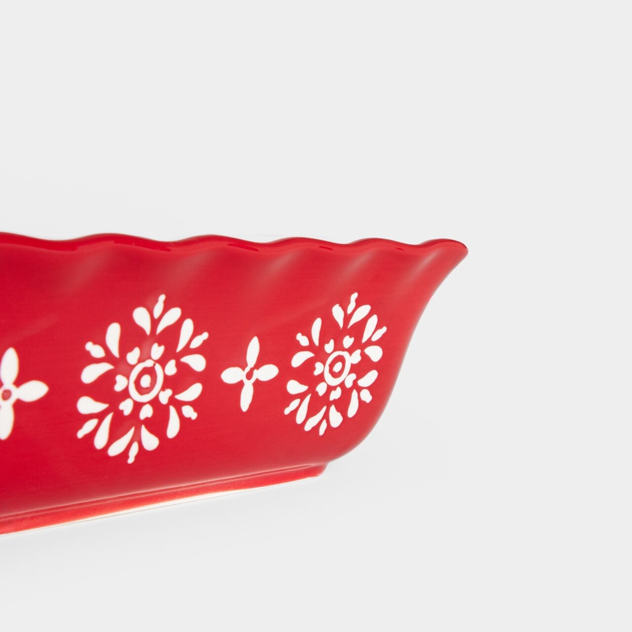 Tava de copt Bakin, Homla, 39x22x7 cm, ceramica, rosu/alb — imaginea 5