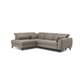 Coltar extensibil stanga 4 locuri ELTAP, LT-07SAV, Noble, 255x201x100 cm, lemn/poliester, bej inchis