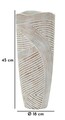 Vaza decorativa Wood Effect, Mauro Ferretti, 18x18x45 cm, polirasina, alb antic