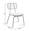 Set mobilier de gradina 3 piese Gaus-Naoki v2, Pakoworld, masa cu 2 scaune, 70x70x74 cm, ratan sintetic/metal/sticla, negru/gri
