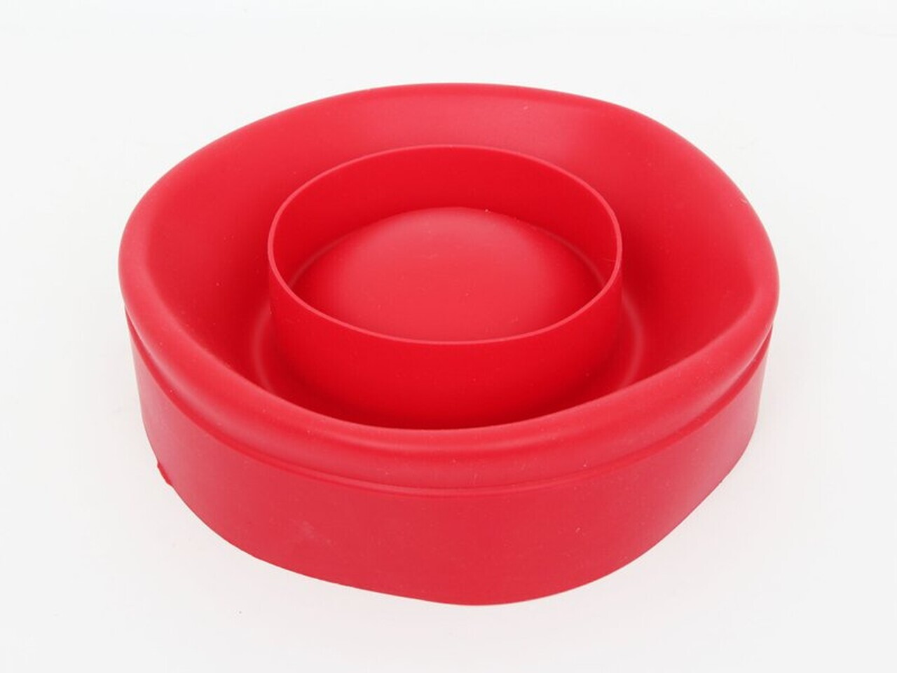 Aparat popcorn pentru cuptorul cu microunde Beper, 2.5 L, silicon, rosu/alb — imaginea 6