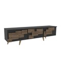 Comoda TV, Zena Home, 3 D, 160x45x35 cm, PAL, Antracit / Nuc