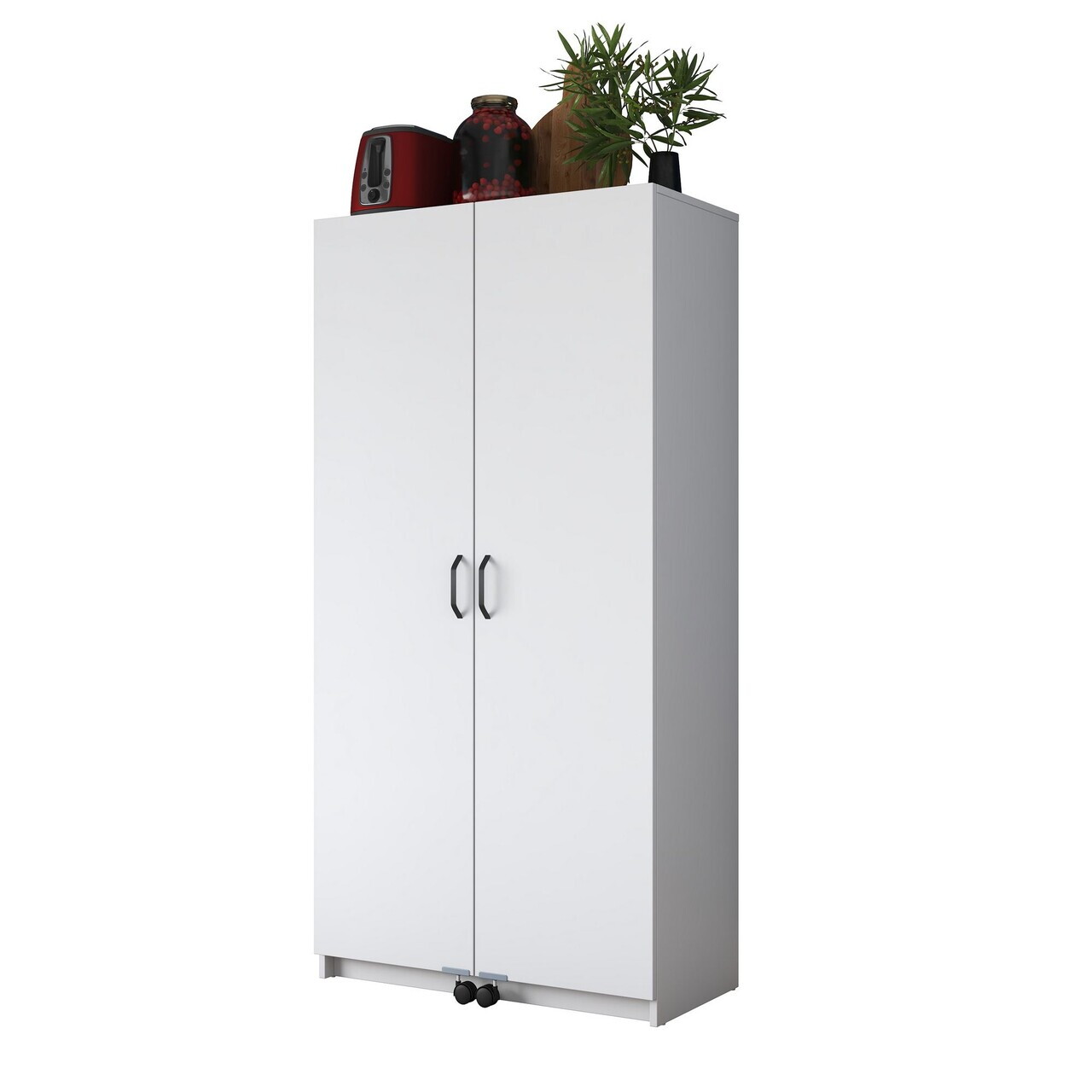 Dulap multifunctional, Hanah Home, JE103, 90x180x42 cm, PAL melaminat, Alb - view 7