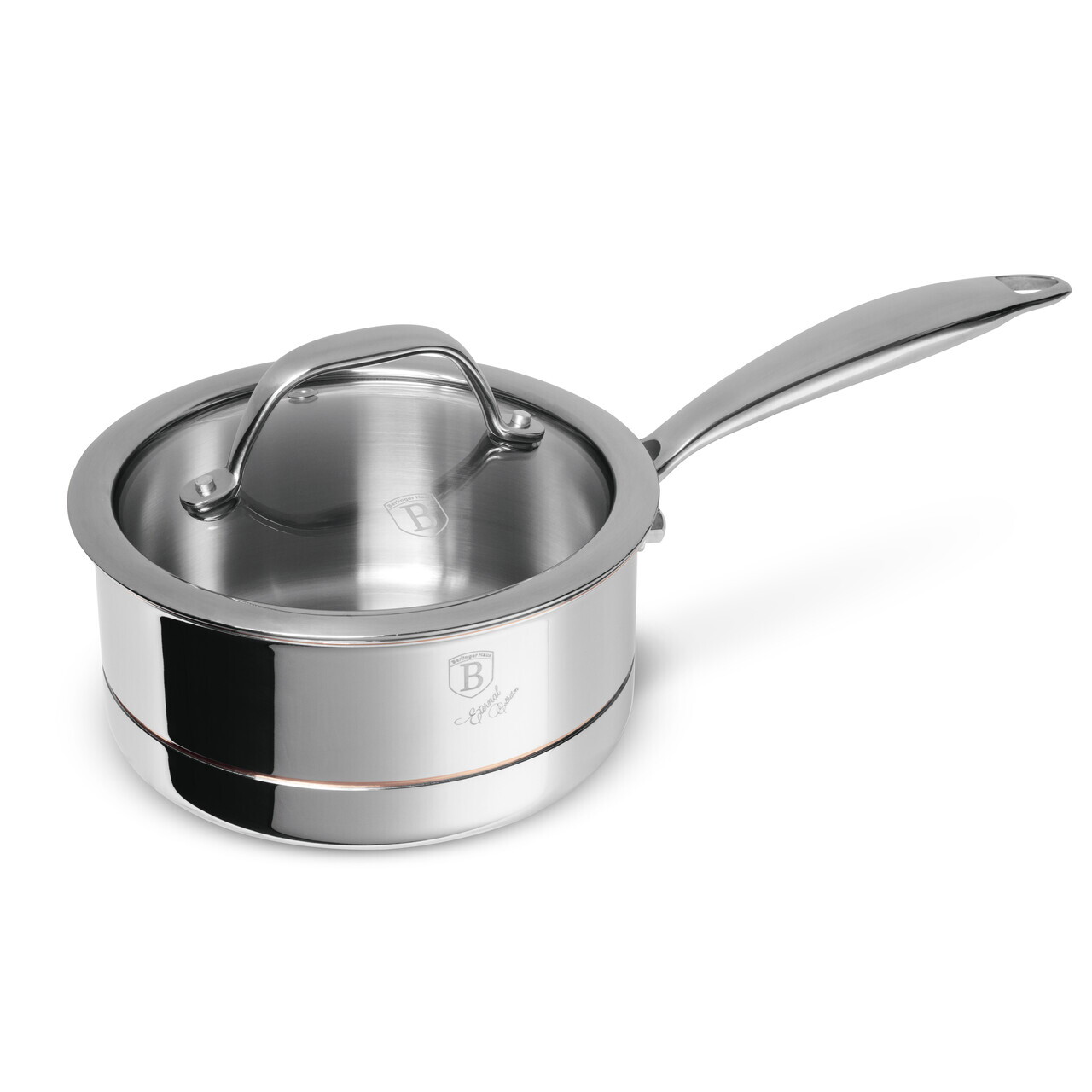 Cratita cu capac Berlinger Haus, Copper Touch, 16 cm, inox, argintiu - imagine 9