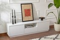 Comoda TV, Nordure, Vanguard, 160x42x29 cm, PAL, Alb natural
