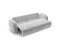 Canapea extensibila 3 locuri, Tonale, Cosmopolitan Design, 262x105x88 cm, catifea, gri