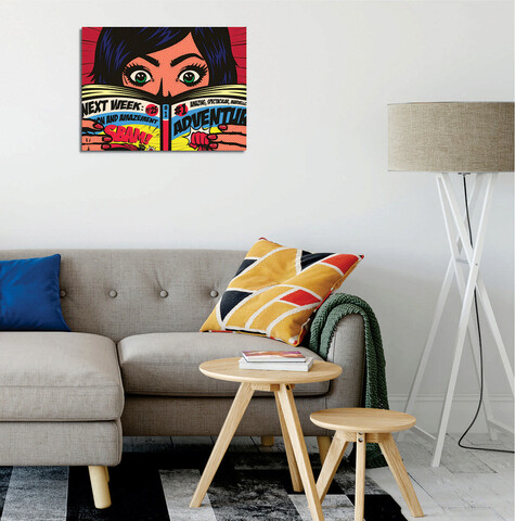 Tablou decorativ, dc435, 60% bumbac/40% poliester, rama de lemn, multicolor