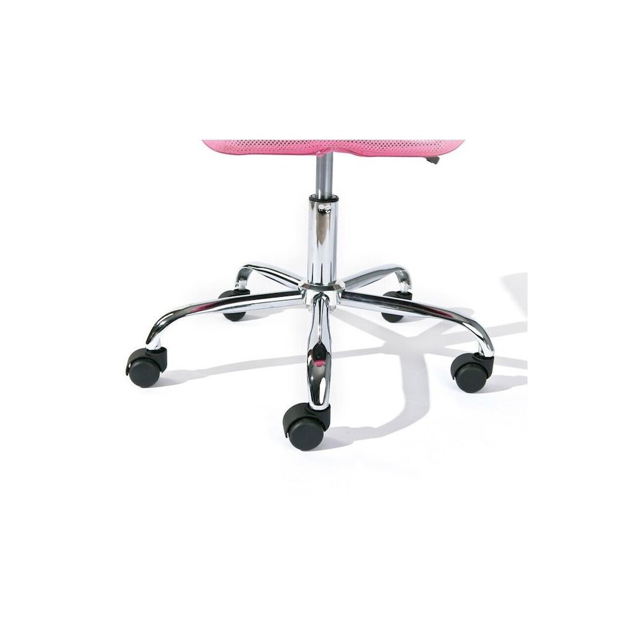 Scaun de birou pentru copii Bonnie, Inter Link, 43x42x88-98 cm, rotativ, metal/poliuretan, roz - view 8