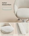 Scaun de birou, Songmics, 56x60x83.3-93.3 cm, 110 kg, sherpa, gri dove