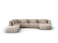 Coltar panoramic stanga 6 locuri, Tulum, Cosmopolitan Design, 330x255x70 cm, tesatura chenille, bej