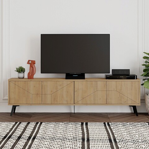 Comoda TV, Decortie, Dune, 180x50x29.6 cm, Stejar Decortie