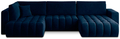 Coltar extensibil dreapta 6 locuri ELTAP, RT-40VE, Bonito, 350x175x92 cm, lemn/poliester, albastru inchis