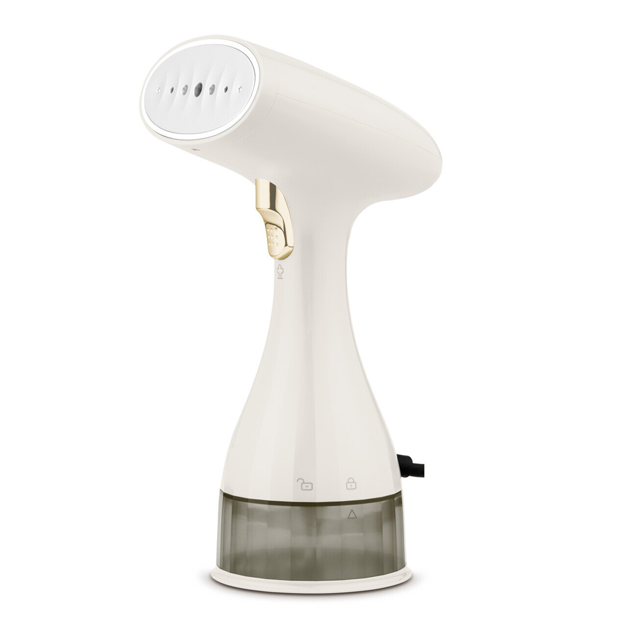 Aparat de calcat cu aburi Fashion TV, Matte Cream-Gold, 1500W, 220 ml, invelis ceramic, crem - imagine 2