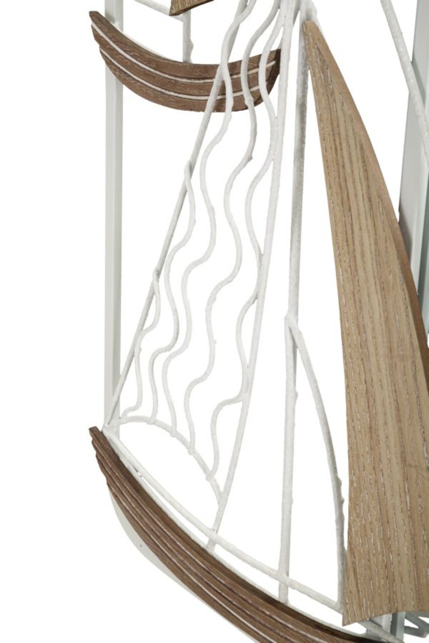 Oglinda de perete Adriatic, Mauro Ferretti, 60x60 cm, MDF/fier, alb'maro - imagine 5