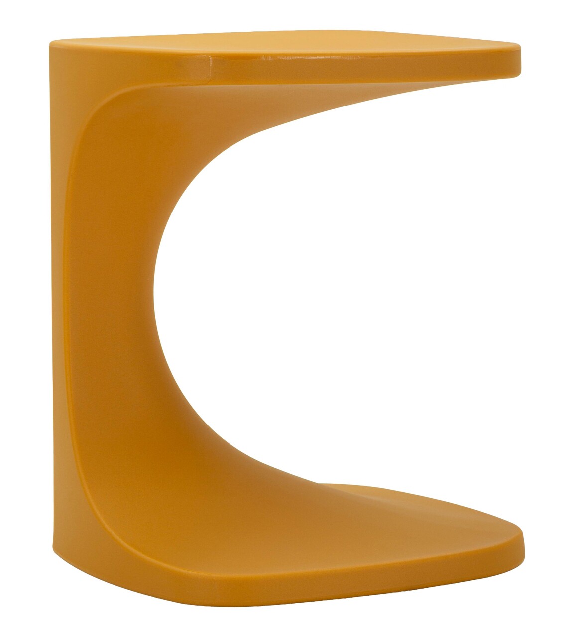 Masuta de cafea, Mauro Ferretti, Ibiza, 42x42x52 cm, utilizare interior / exterior,  plastic, mustar - view 7