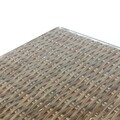 Masuta de cafea pentru gradina Patsy, 80 x 80 x 35 cm, lemn/ratan sintetic/sticla, natural