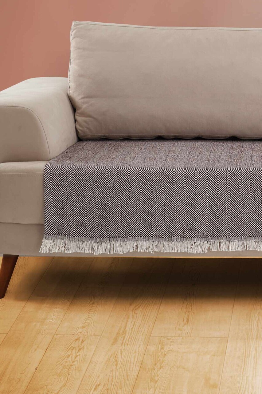 Cuvertura de pat, L'essentiel Maison, 115 Baglamasiz, Bumbac, Maro — imaginea 2