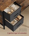 Birou in forma de L / birou de colt, Vasagle, Gaming Desk, reversibil, cu suport monitor, rafturi, cosuri, 105x135x89.5 cm, PAL/otel, maro rustic