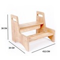 Scaun pentru copii, Rosewood, BLTYZ-AKTV035, 43.5x36x34 cm, Stejar