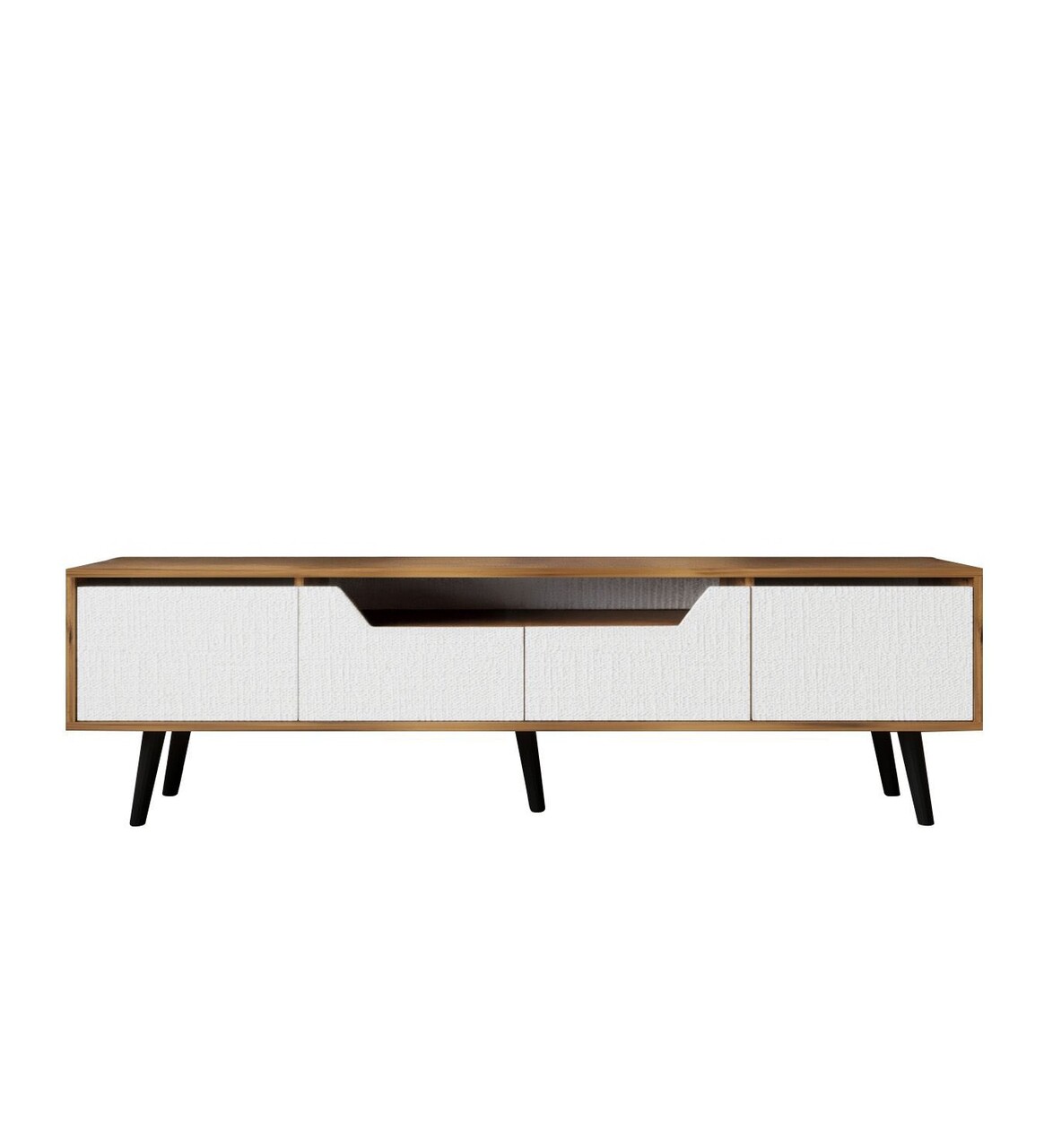 Comoda TV, Hanah Home, Roma 180, 180x48x29.8 cm, PAL, Nuc/Alb - imagine 2