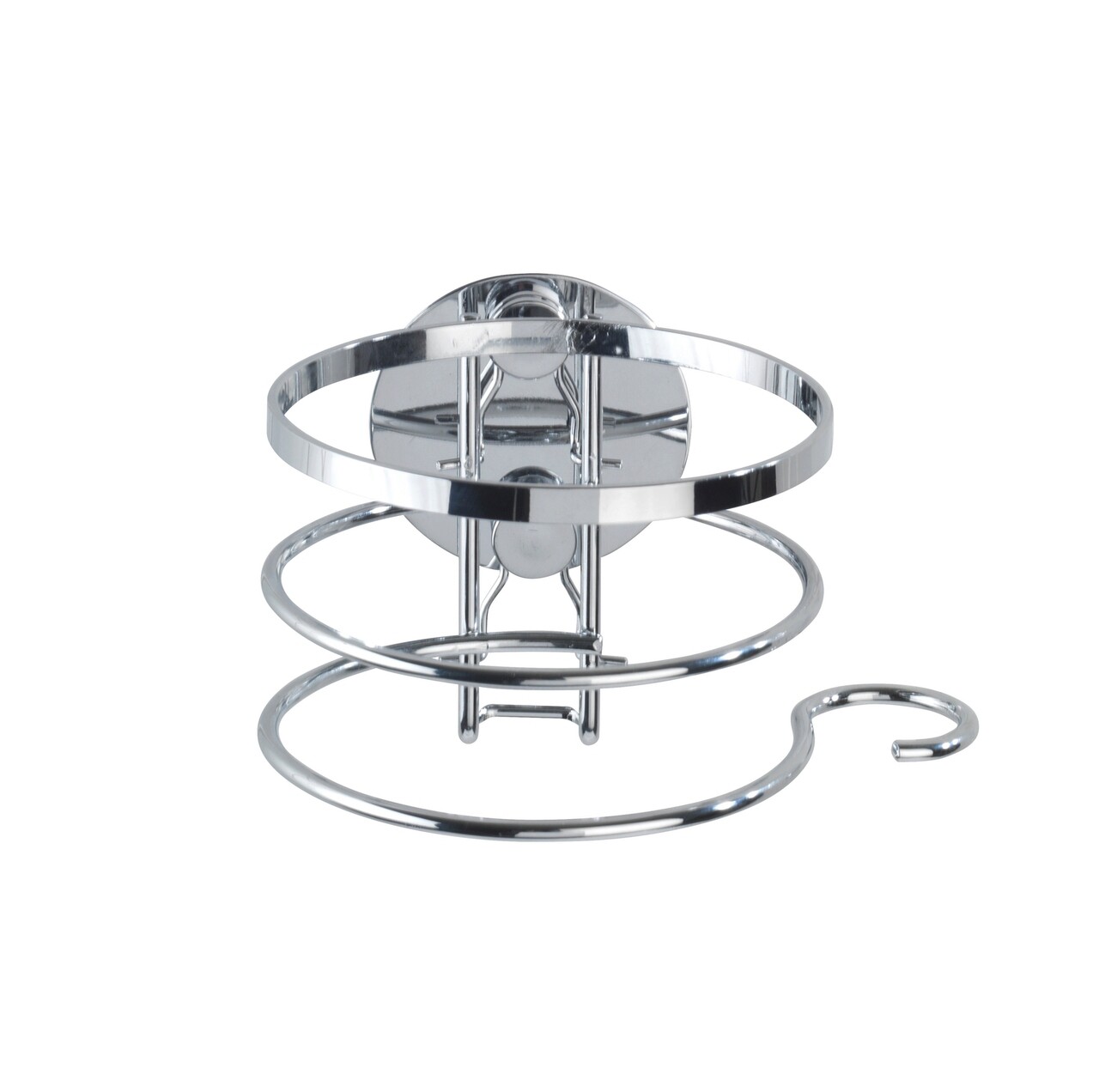 Suport pentru uscatorul de par Turbo-Loc, Wenko, 12.5x11.5x9 cm, inox, argintiu lucios - view 4