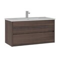 Dulap de baie cu chiuvetă, Hanah Home, Side 100 v3, Maro inchis