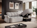Coltar extensibil dreapta 3 locuri ELTAP, Beneth, 301x185x115 cm, lemn/poliester, gri deschis