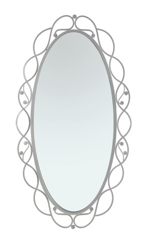 Oglinda decorativa silver, mauro ferretti, 60x110 cm, fier, argintiu