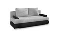 Canapea extensibila 3 locuri ELTAP, Milo, 213x95x90 cm, lemn/poliester, gri deschis/negru