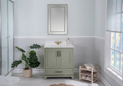 Set mobilier de baie (2 piese), jussara, ontario 30, verde