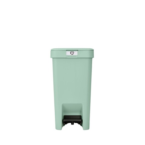 Cos de gunoi cu pedala, Brabantia, StepUp, 10 L, 26.5x20.3x38.1 cm, polipropilena, verde jad