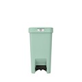 Cos de gunoi cu pedala, Brabantia, StepUp, 10 L, 26.5x20.3x38.1 cm, polipropilena, verde jad
