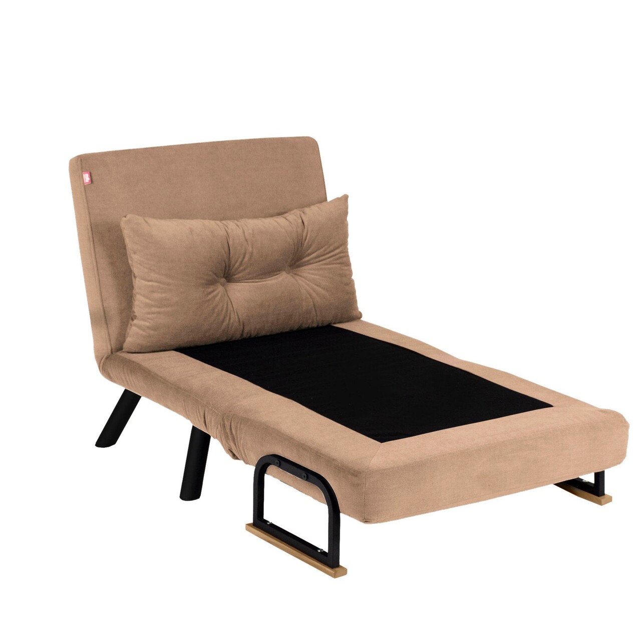 Canapea extensibilă cu 1 loc, Futon, 859FTN2865, Metal , Maro deschis - 2 | YEO