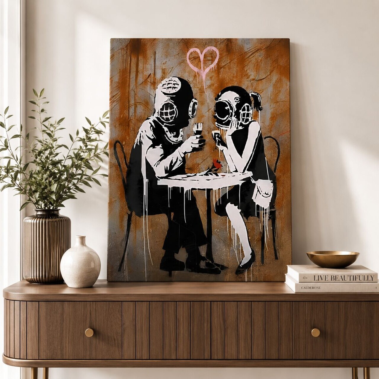 Tablou decorativ, KNV12059, Canvas, Cadru: 100% lemn (grosime: 3 cm), Multicolor — imaginea 2