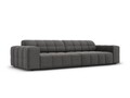 Canapea 4 locuri, Jennifer-51, Micadoni Home, 244x102x70 cm, catifea, gri