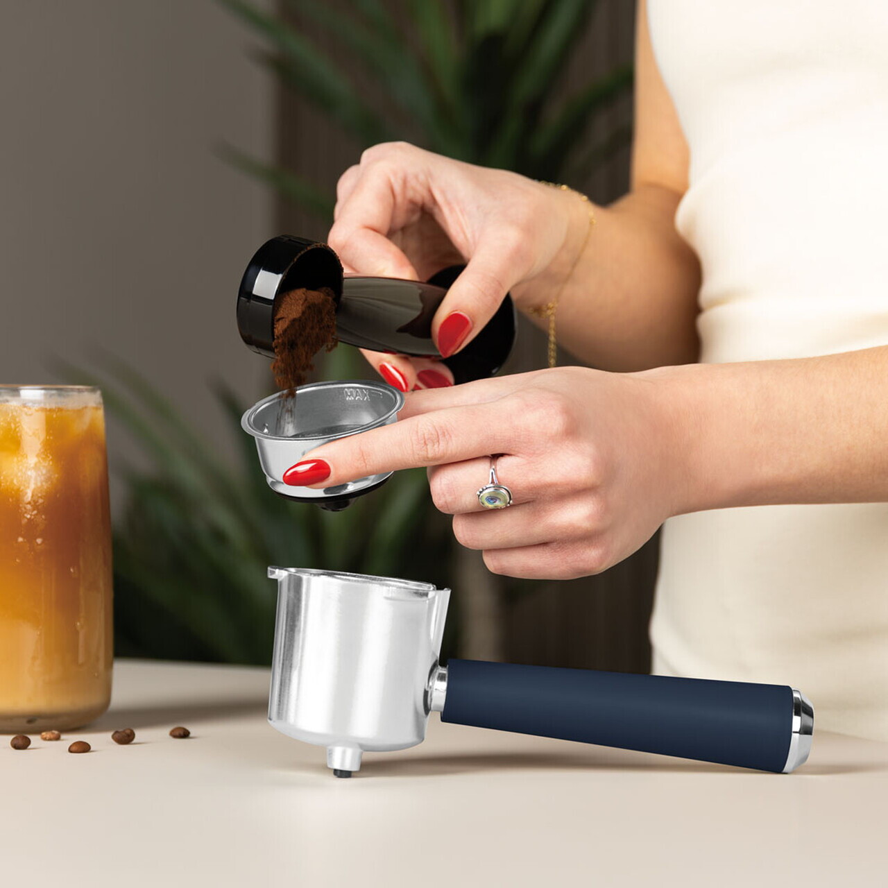 Espressor 3 in 1 Berlinger Haus, Deep Sea, 950W, 23x26.5x30.5 cm, inox, albastru mat/natur - view 7