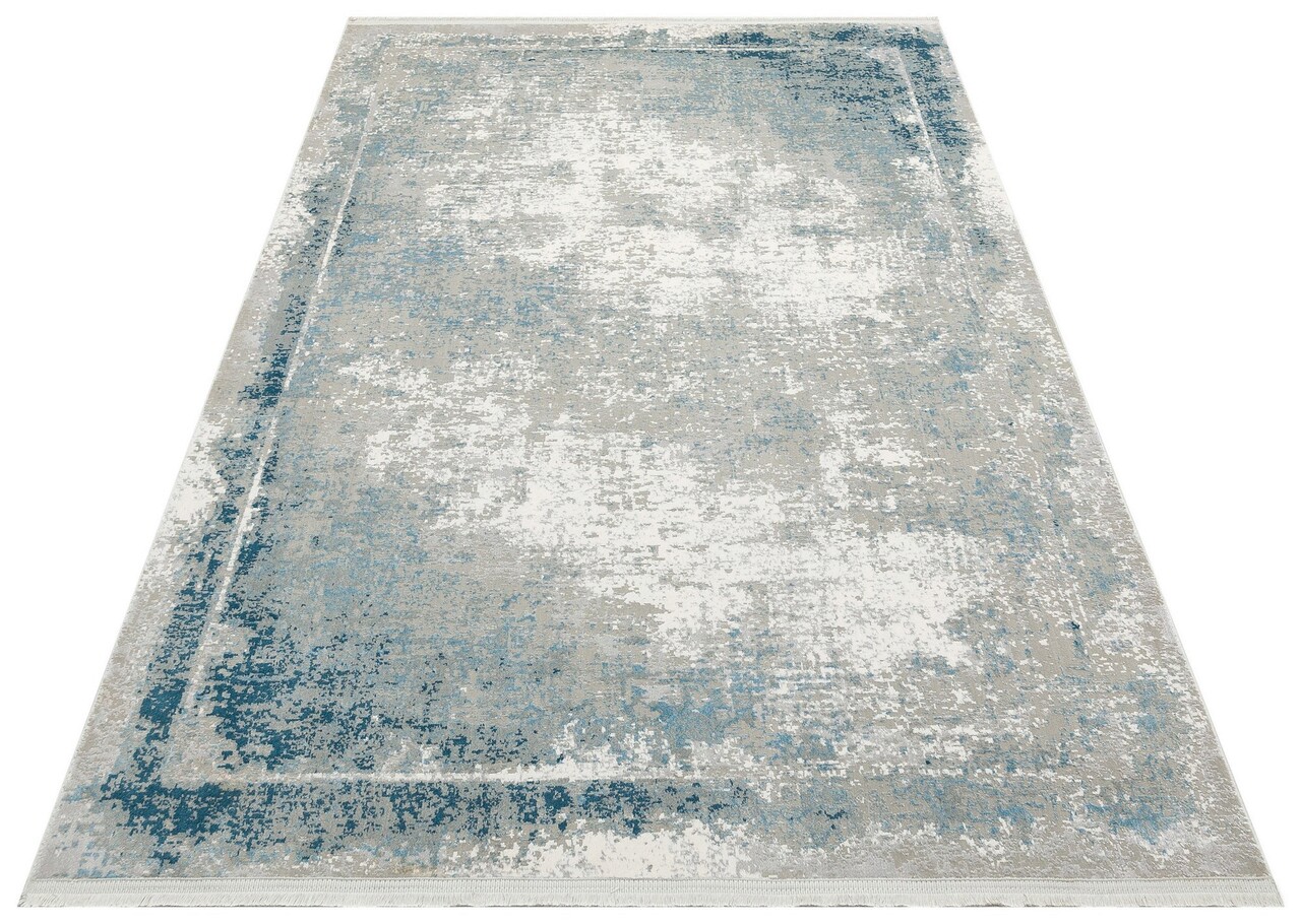 Covor, Vr 17 Grey Blue Xw , 100x200 cm, Viscoza, Multicolor