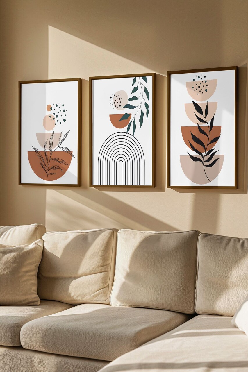 Set 3 tablouri decorative Artvmodel14-Kahve Vopsea: 100% MDF (grosime: 27 mm) Multicolor