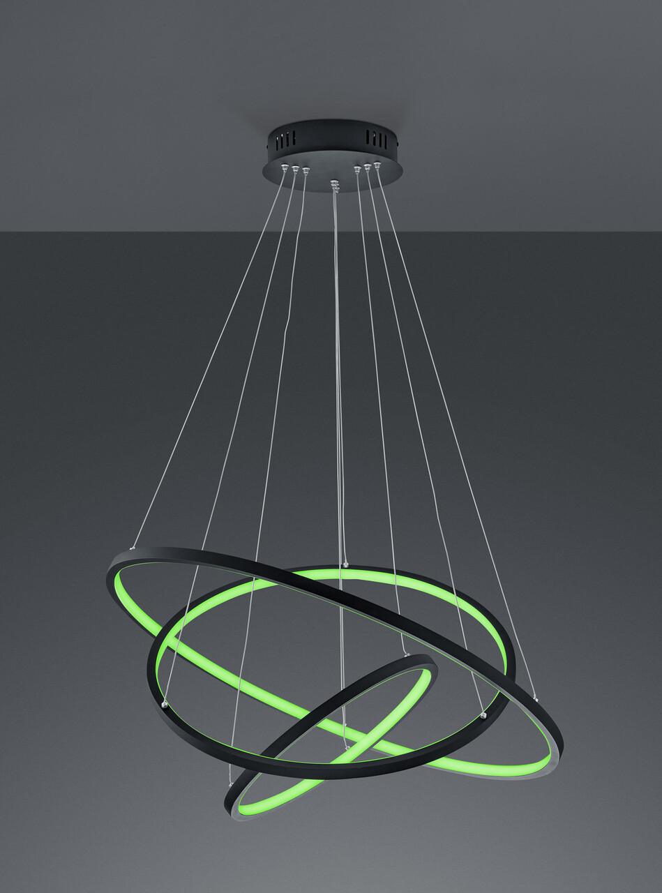 Lustra Aaron, TRIO, 80x150 cm, 78W, 1x SMD LED, metal, antracit - 1 | YEO