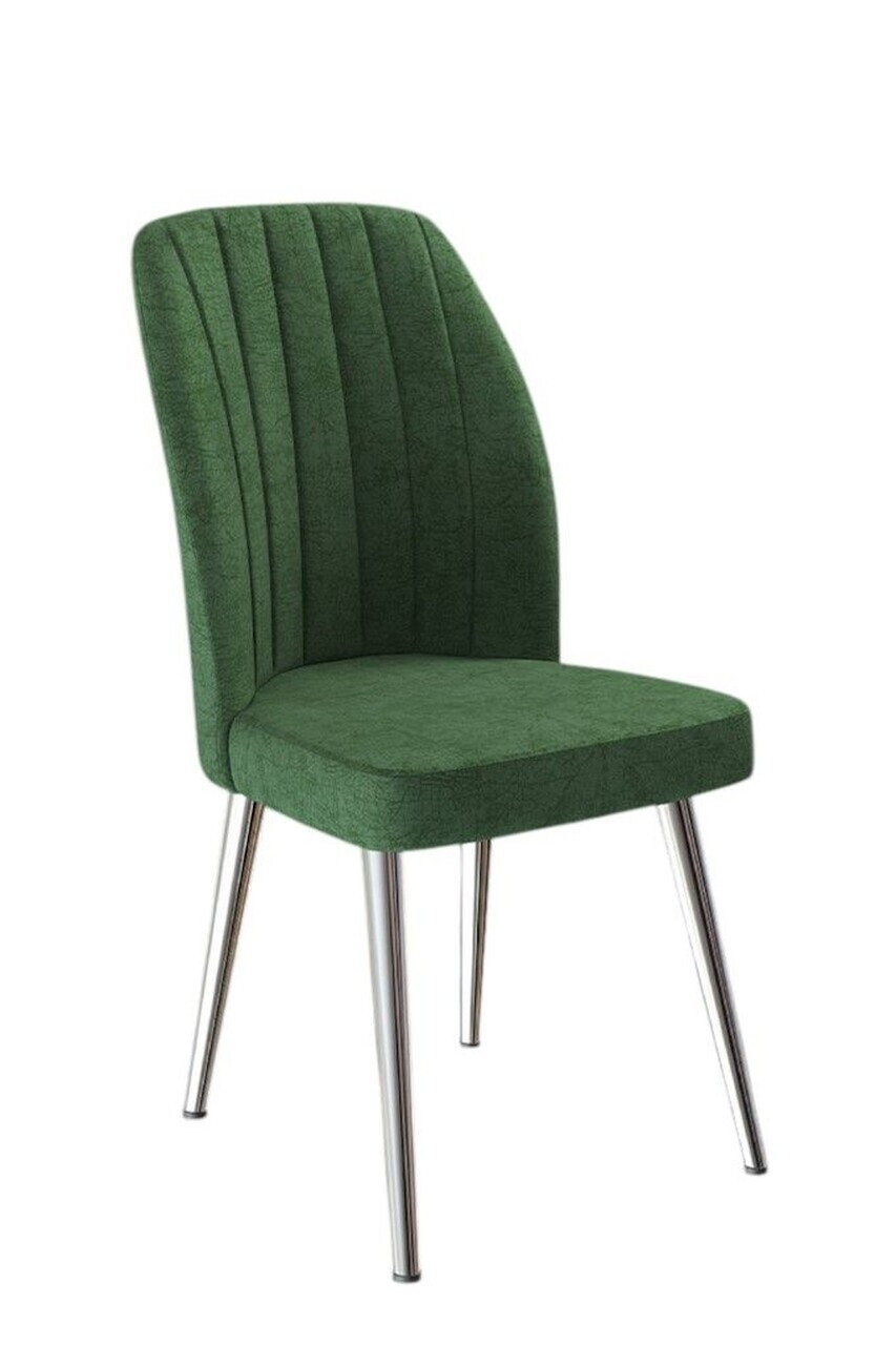 Set scaune 6 piese, Hanah Home, Platinum, Verde kaki / Crom — imaginea 2