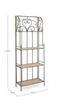 Etajera pliabila Guenda, Bizzotto, 59x28x167 cm, otel/MDF, verde inchis