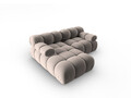 Coltar modular stanga 3 locuri, Bellis-51, Micadoni Home, 188x155x70 cm, catifea, cappuccino