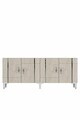 Consola, Hanah Home, Ilay 180, 180x75x32 cm, Antracit / Travertin / Argint