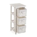 Dulap baie cu 3 cosuri Pompei, Versa, 29 x 25 x 62 cm, lemn, alb
