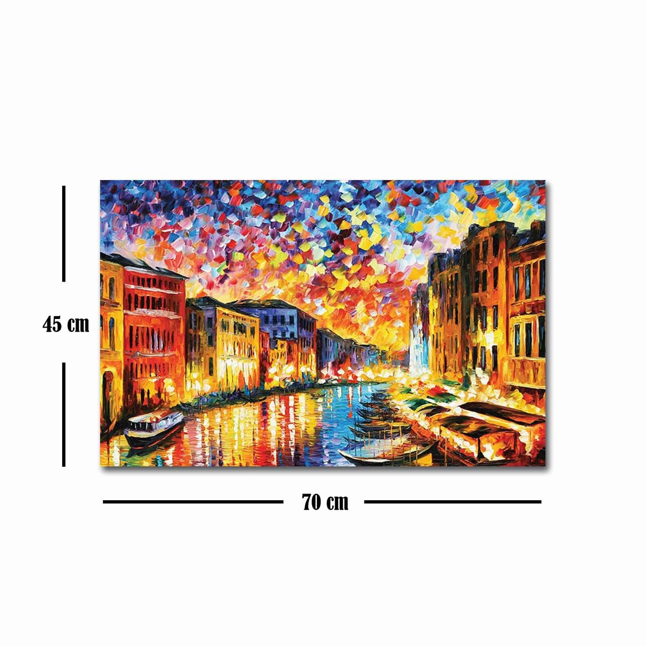 Tablou decorativ, FAMOUSART-081, Canvas, Dimensiune: 45 x 70 cm, Multicolor